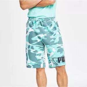 PUMA Men's Splash Regular-Fit Abstract-Print 10" Fleece Shorts, short